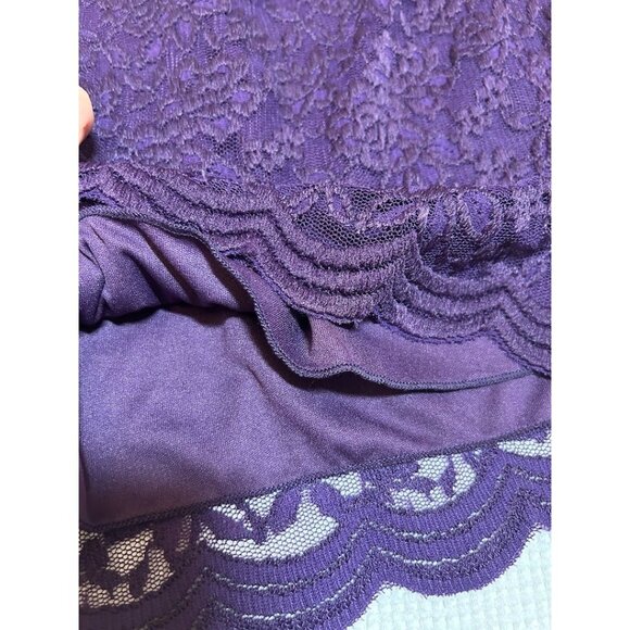 Christopher & Banks Women's Purple Lace 3/4 Sleeve Top L Formal‎ - Picture 6 of 8